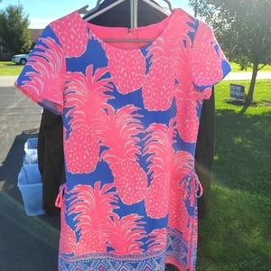 Pink and blue Lily Pulitzer dress women's size 4. Like new